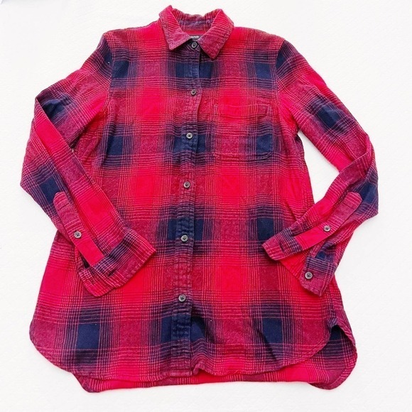Madewell Classic Flannel Long Sleeve Button Down Shirt SXL - Picture 2 of 5